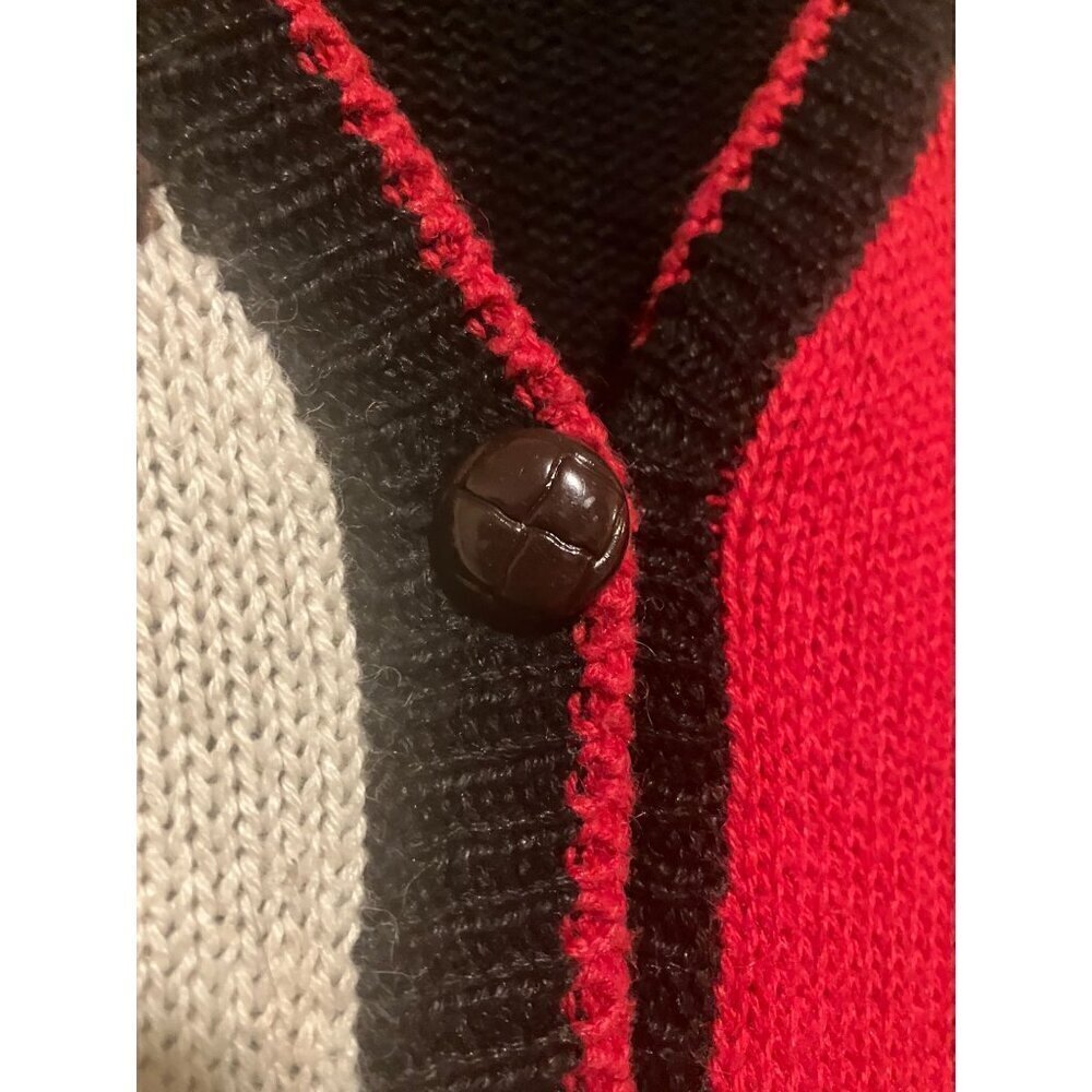 Vintage Sweater Vest L Cardigan Animals Dogs Dachsund Dalmation Scottie Mastiff - Picture 7 of 7